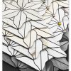 Snowflake PVC Metal Mosaic Self - Adhesive