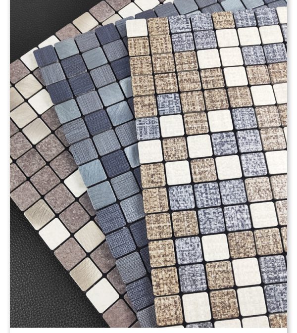 Rag pattern PVC Metal Mosaic Self - Adhesive