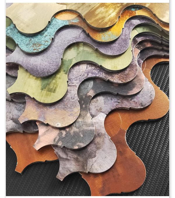 Lantern PVC Metal Mosaic Self - Adhesive