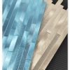 Glod/Blue Strip PVC Metal Mosaic Self - Adhesive