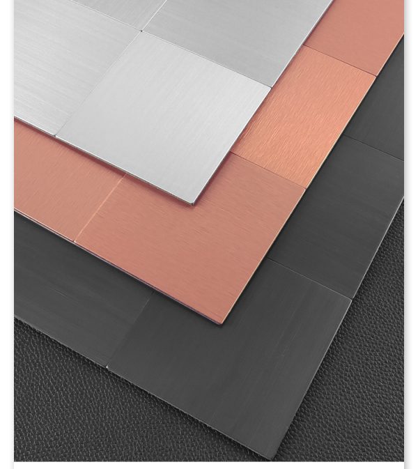 Nine Squares PVC Metal Mosaic Self - Adhesive