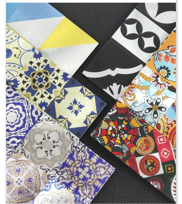 Independent pattern PVC Metal Mosaic Self - Adhesive