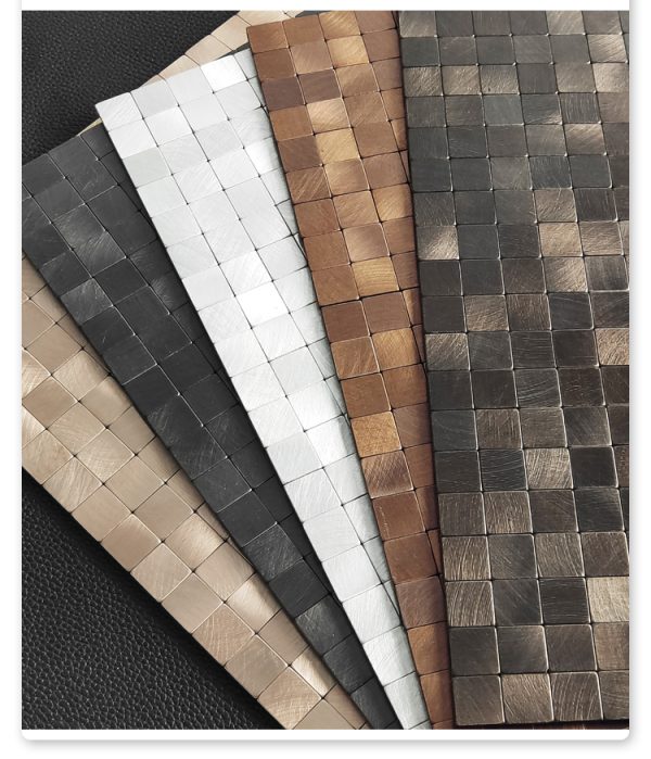 Mmall Square PVC Metal Mosaic Self - Adhesive