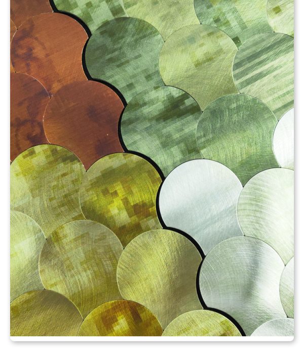 Scallops PVC Metal Mosaic Self - Adhesive