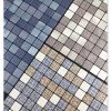 Rag pattern PVC Metal Mosaic Self - Adhesive