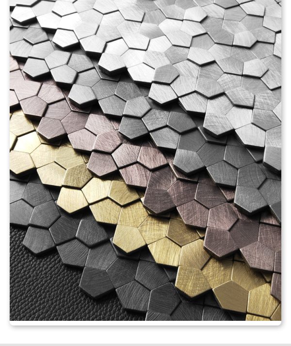 Shield PVC Metal Mosaic Self - Adhesive