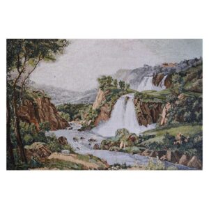 Exquisite Marble Mosaic Landscape Art
