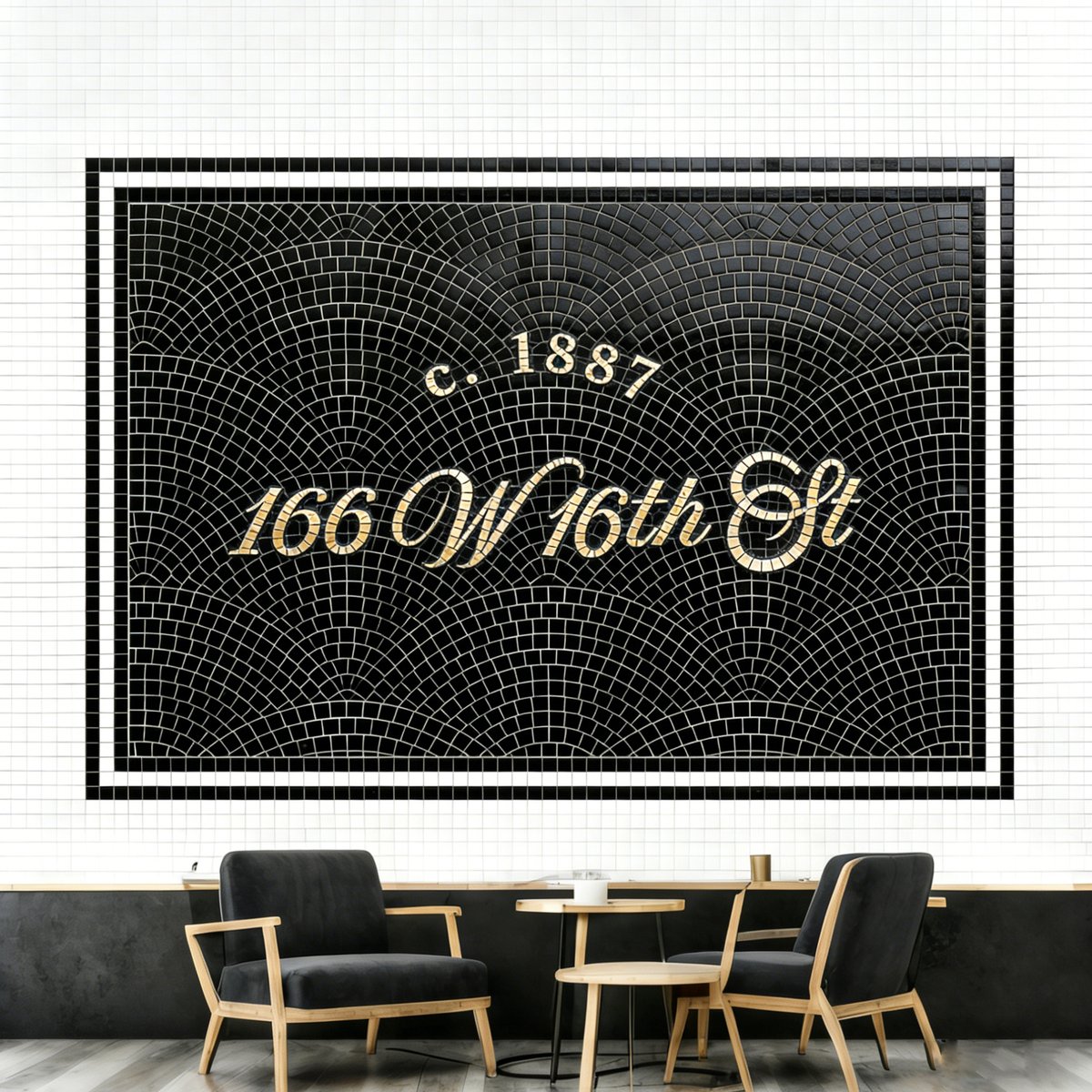 Custom handwritten mosaic lettering art - personalized name design