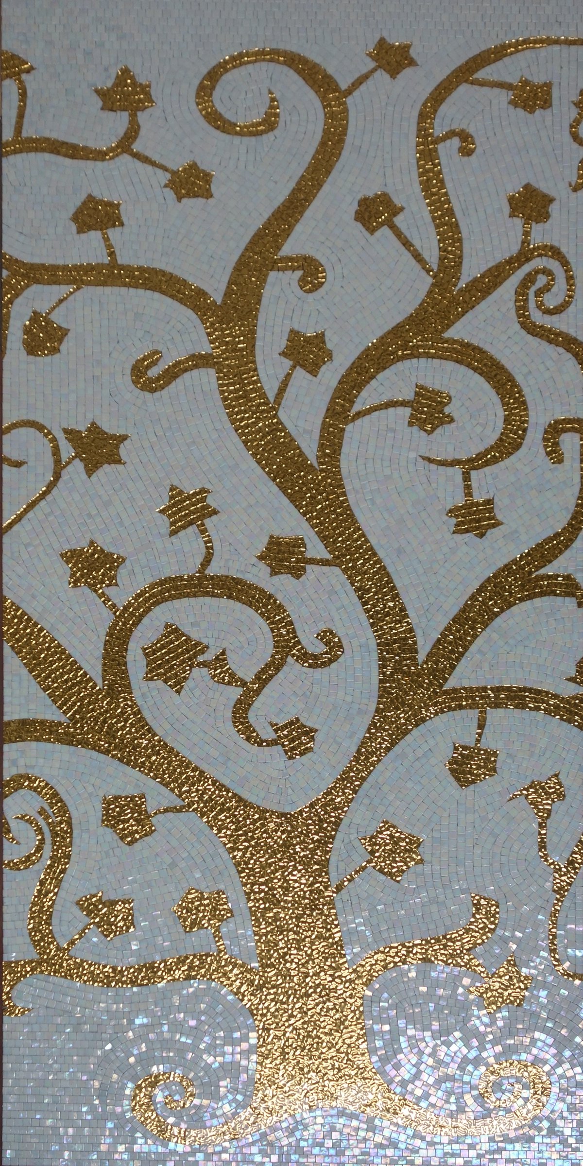 Handmade Flower Mosaic Art #4 | Botanical Tile Wall Decor