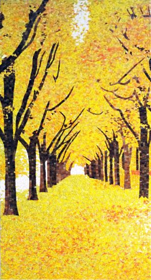 handmade_flower_005_bilitiles Handmade Flower Mosaic Art #5 | Botanical Tile Wall Decor