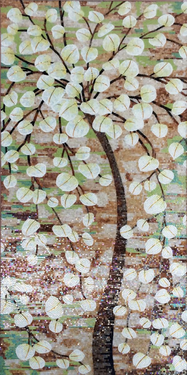 handmade_flower_021 Handmade Flower Mosaic Art #21 | Botanical Tile Wall Decor