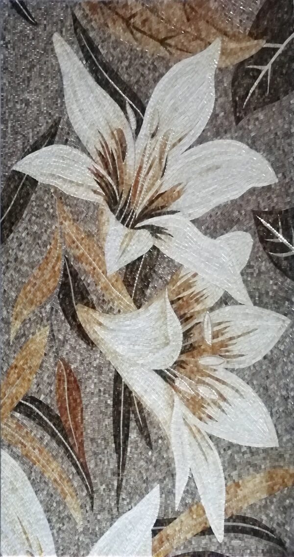 handmade_flower_022 Handmade Flower Mosaic Art #22 | Botanical Tile Wall Decor