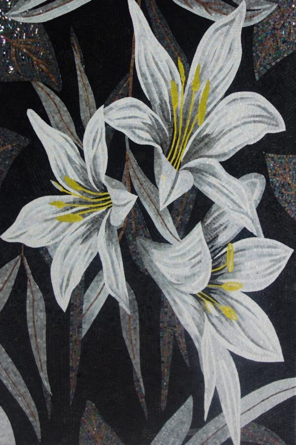 handmade_flower_025 Handmade Flower Mosaic Art #25 | Botanical Tile Wall Decor