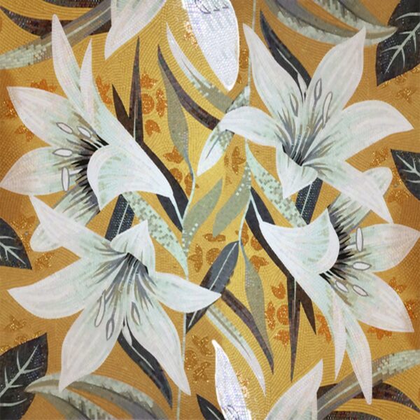 handmade_flower_030 Handmade Flower Mosaic Art #30 | Botanical Tile Wall Decor