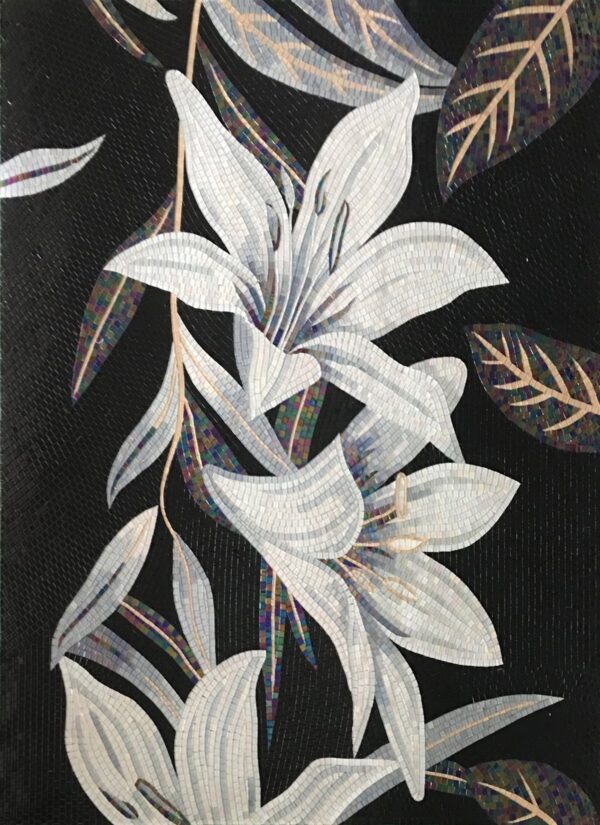 handmade_flower_035 Handmade Flower Mosaic Art #35 | Botanical Tile Wall Decor