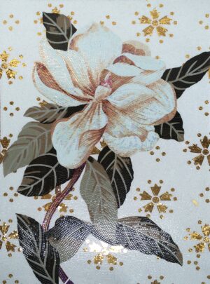 handmade_flower_043 Handmade Flower Mosaic Art #43 | Botanical Tile Wall Decor