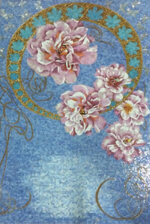 handmade_flower_046 Handmade Flower Mosaic Art #46 | Botanical Tile Wall Decor