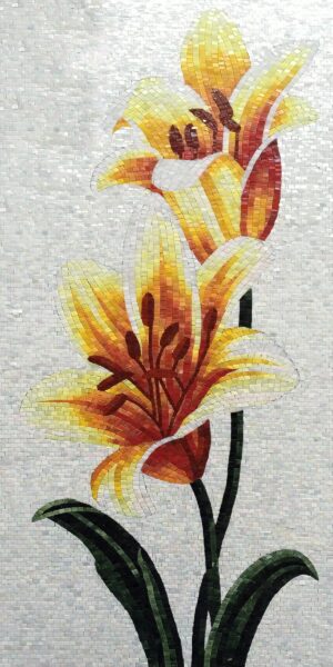 handmade_flower_052 Handmade Flower Mosaic Art #52 | Botanical Tile Wall Decor