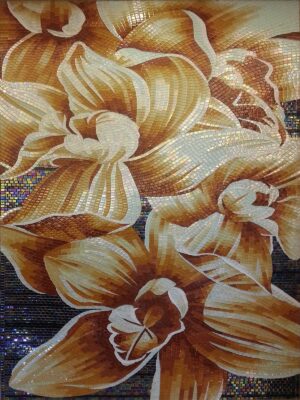 handmade_flower_077 Handmade Flower Mosaic Art #77 | Botanical Tile Wall Decor