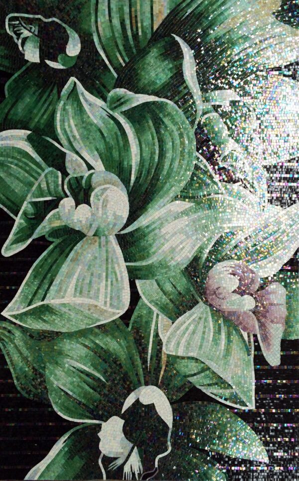 handmade_flower_078 Handmade Flower Mosaic Art #78 | Botanical Tile Wall Decor