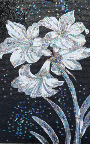 handmade_flower_081 Handmade Flower Mosaic Art #81 | Botanical Tile Wall Decor