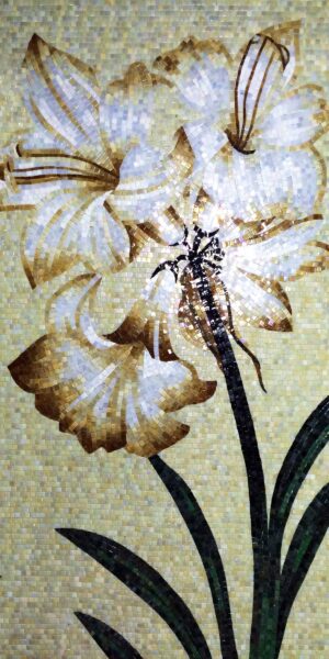 handmade_flower_082 Handmade Flower Mosaic Art #82 | Botanical Tile Wall Decor