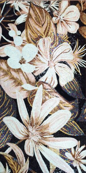 handmade_flower_085 Handmade Flower Mosaic Art #85 | Botanical Tile Wall Decor