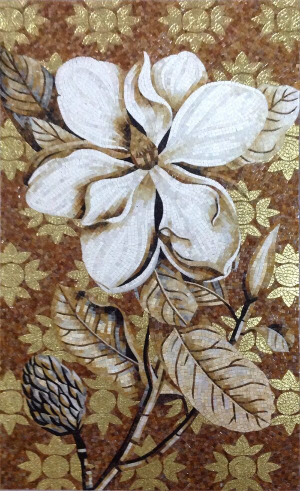 handmade_flower_089 Handmade Flower Mosaic Art #89 | Botanical Tile Wall Decor