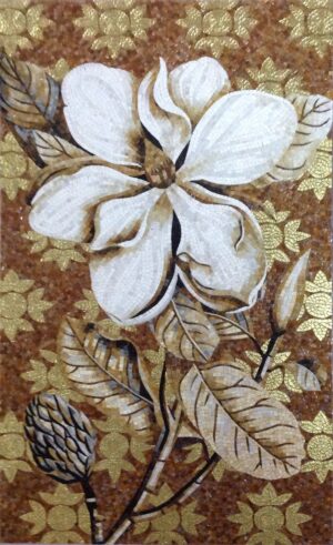 handmade_flower_089 Handmade Flower Mosaic Art #89 | Botanical Tile Wall Decor