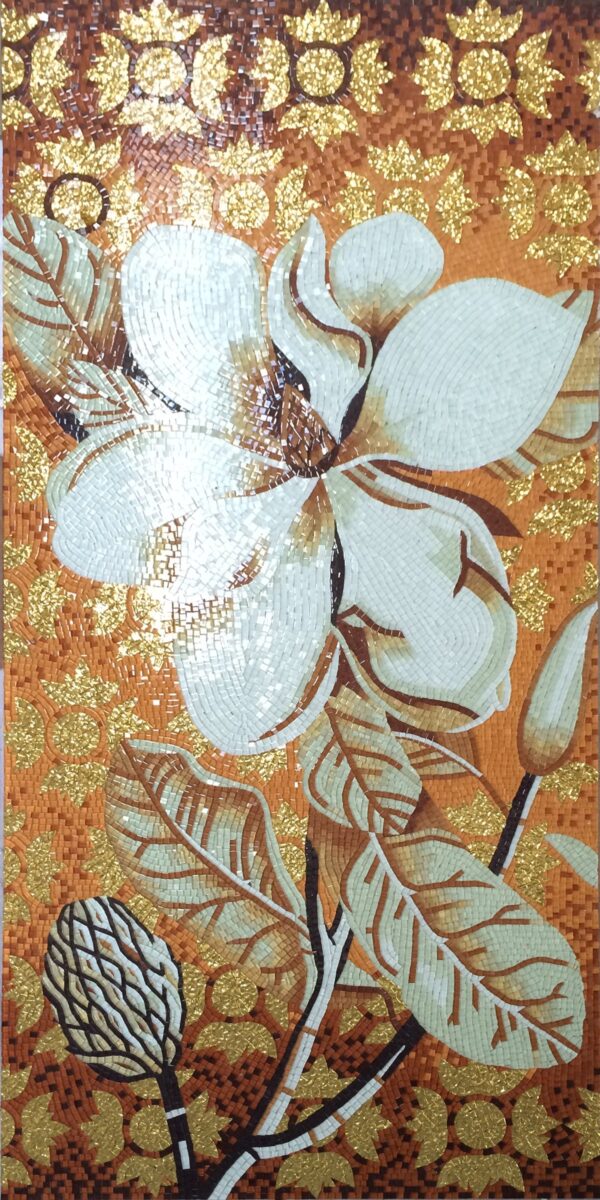 handmade_flower_090 Handmade Flower Mosaic Art #90 | Botanical Tile Wall Decor