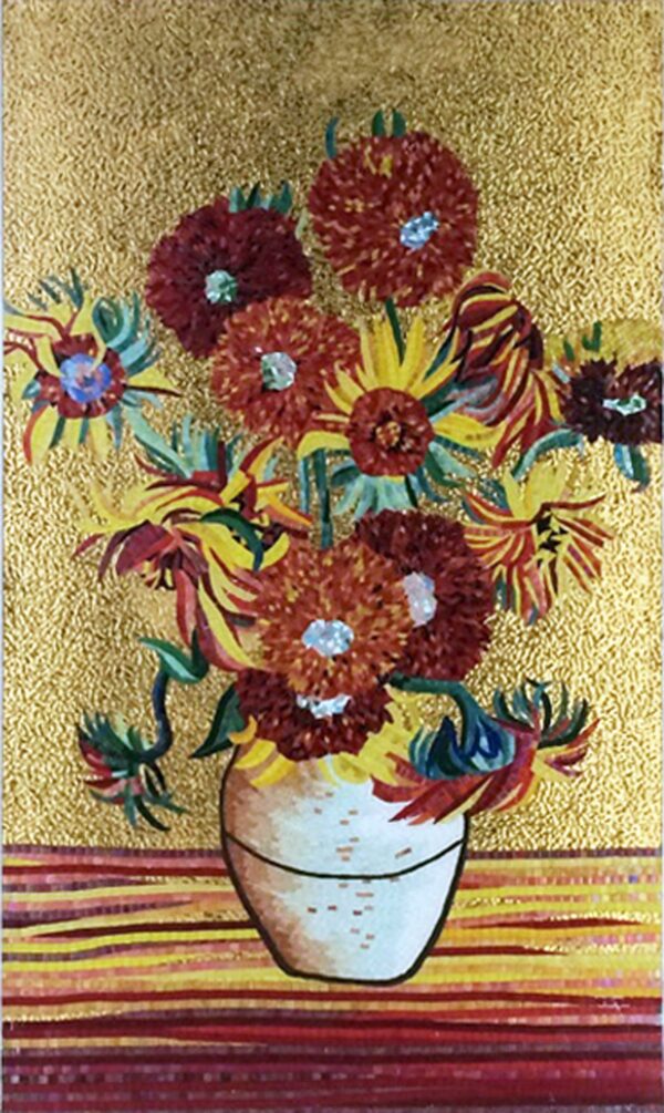 handmade_flower_095 Handmade Flower Mosaic Art #95 | Botanical Tile Wall Decor