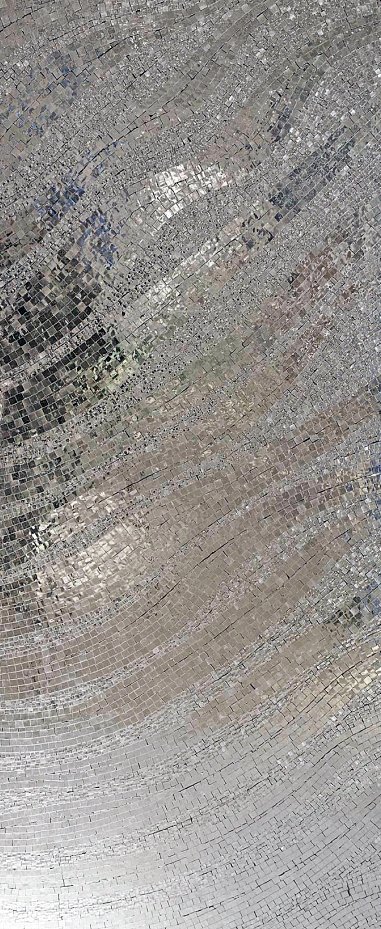 Handmade Flower Mosaic Art #120 | Botanical Tile Wall Decor