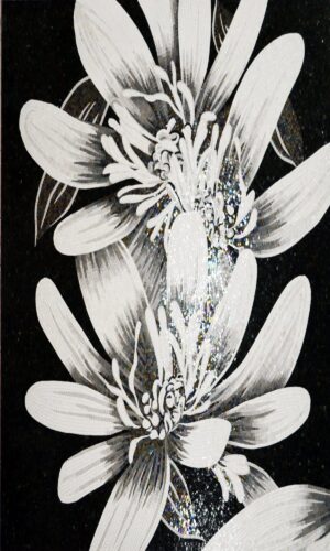 handmade_flower_132 Handmade Flower Mosaic Art #132 | Botanical Tile Wall Decor