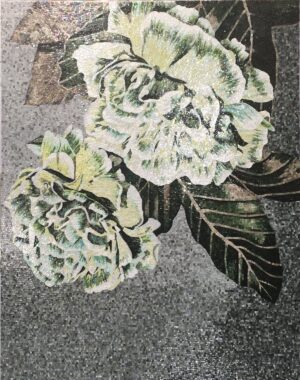 handmade_flower_135 Handmade Flower Mosaic Art #135 | Botanical Tile Wall Decor