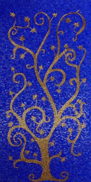 handmade_flower_140 Handmade Flower Mosaic Art #140 | Botanical Tile Wall Decor