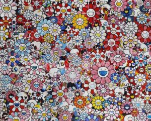 Handmade Flower Mosaic Art #172 | Botanical Tile Wall Decor