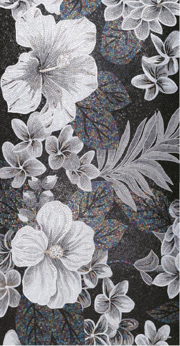 handmade_flower_174 Handmade Flower Mosaic Art #174 | Botanical Tile Wall Decor