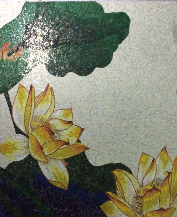 handmade_flower_188 Handmade Flower Mosaic Art #188 | Botanical Tile Wall Decor