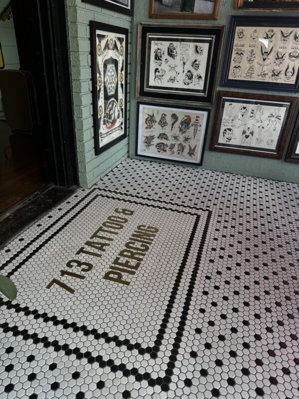 Elegant Mosaic Word Art | Custom Phrase Design | Ceramic Statement Feature Tile