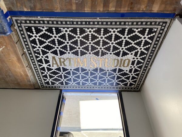 Modern Mosaic Initial | Personalized Decorative Monogram | Glass Wall Decor Piece