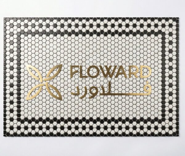 Designer Custom Mosaic Plaque | Classic Lettering Logo Art | Marble Decorative Tile