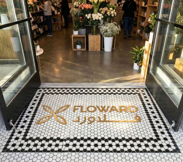 Designer Custom Mosaic Plaque | Classic Lettering Logo Art | Marble Decorative Tile