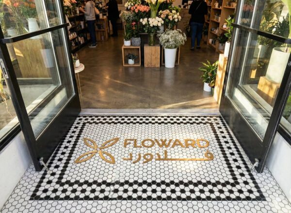 Designer Custom Mosaic Plaque | Classic Lettering Logo Art | Marble Decorative Tile