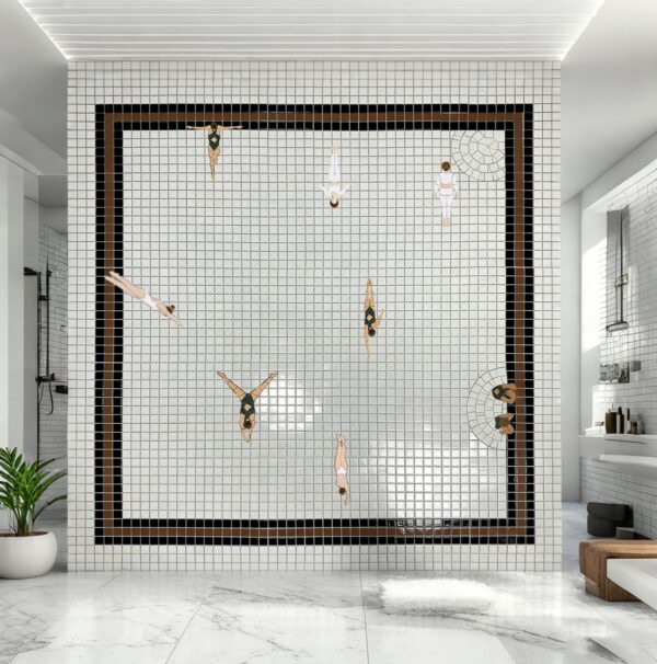 Swimming Pool Mosaic Art | Custom Pool Tile Design | Luxury Pool Decor