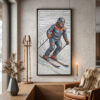 Skiing Mosaic Art