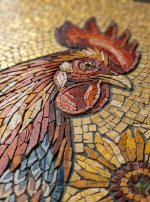 Rooster Mosaic Art