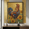 Rooster Mosaic Art