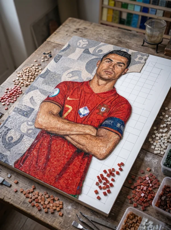 Custom Mosaic Portrait Studio_2 Portrait Mosaic Bilitiles Cristiano Ronaldo: Forever No.7