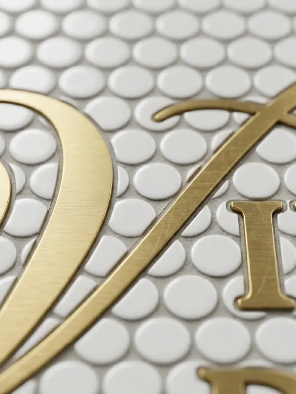 Custom Mosaic Alphabet Lettering Art Wall Decor Luxury Handcrafted Ceramic Tile Name Sign Monogram Initials Home