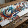 Mosaic_4 Custom Mosaic Lettering Calligra2ity Chanel Handmade Logo